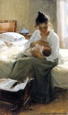 17 1861 Elin Kleopatra Danielson-Gambogi (Finnish painter, 1861-1919) Äiti, 1893.