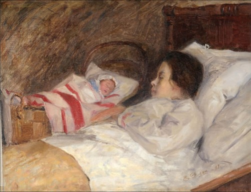 2 1861 Elin Kleopatra Danielson-Gambogi (Finnish painter, 1861-1919) Aiti Ja Lapsi