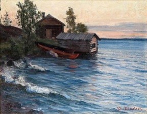 8 1861 Elin Kleopatra Danielson-Gambogi (Finnish painter, 1861-1919) Summer Evening in the Archipelago