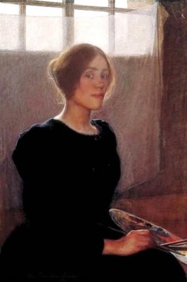 9 1861 Elin Kleopatra Danielson-Gambogi (Finnish painter, 1861-1919) Omakuva, 1900